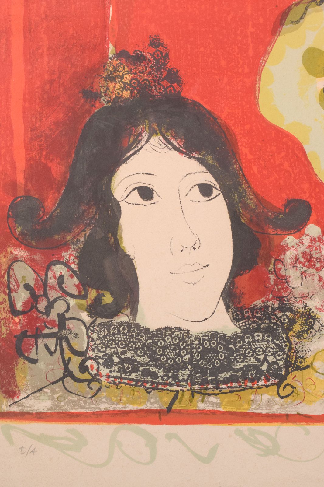 Agustín Ubeda (1925–2007) Lady With Fruit photo Kunst