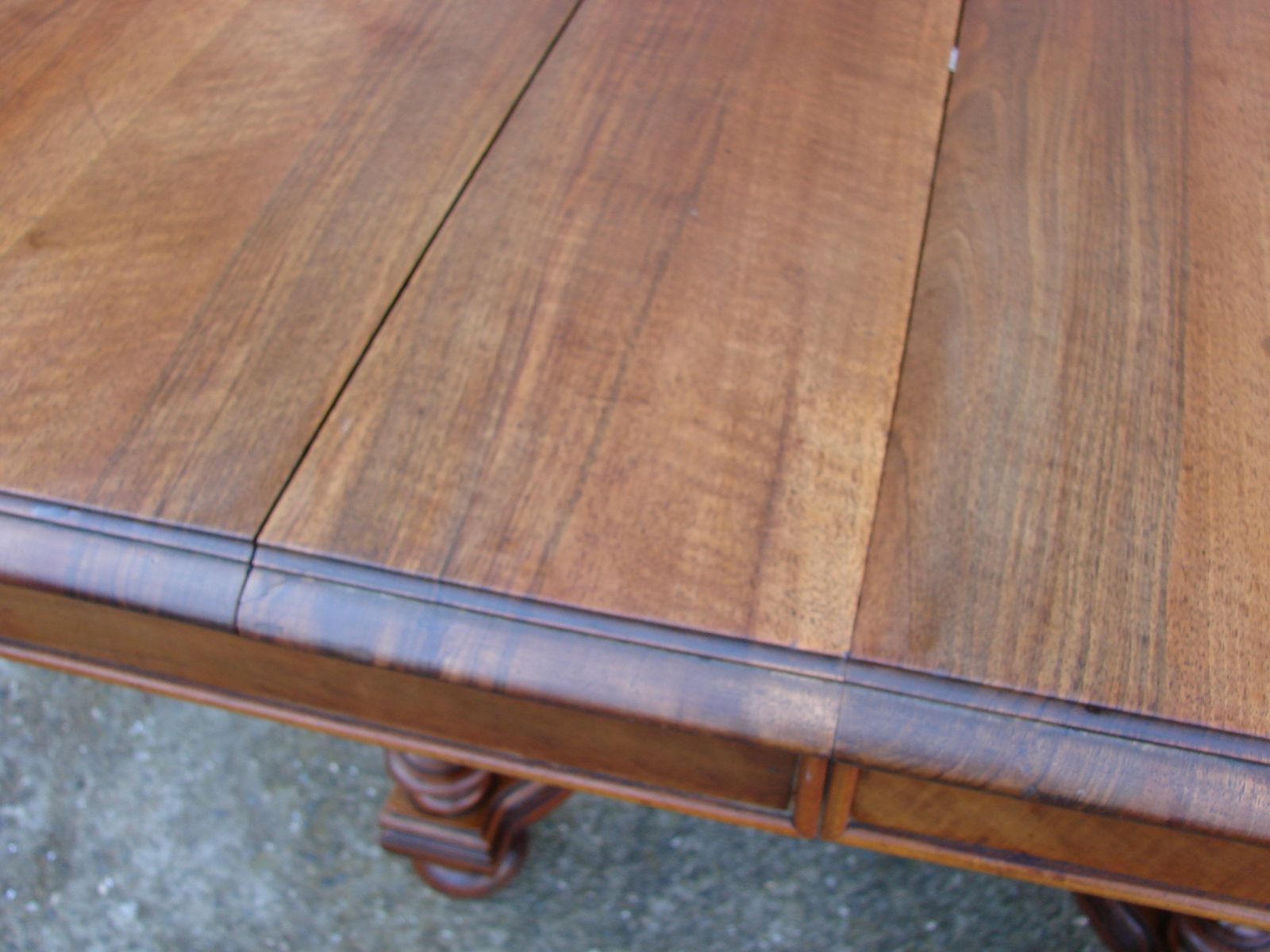 Furniture Oak Table From The Turn Of The 19th Century. photo