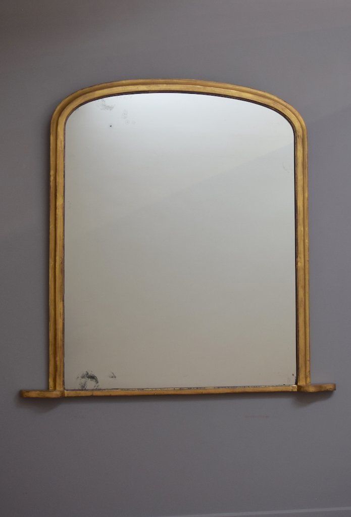 English Gilt Overmantel Mirror