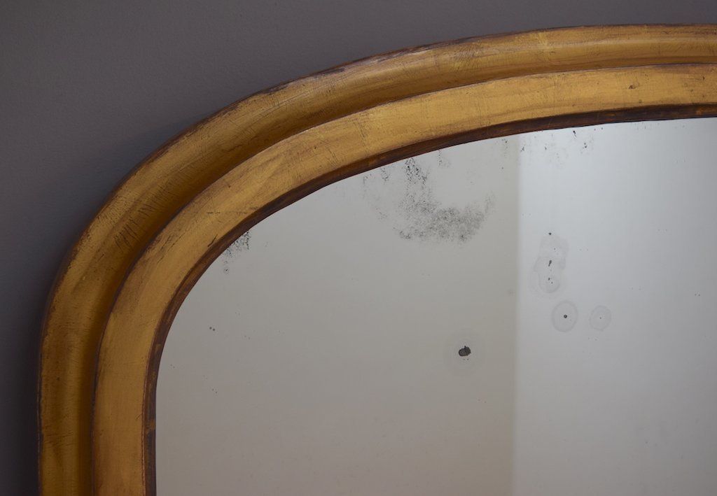 English Gilt Overmantel Mirror photo Home Decor