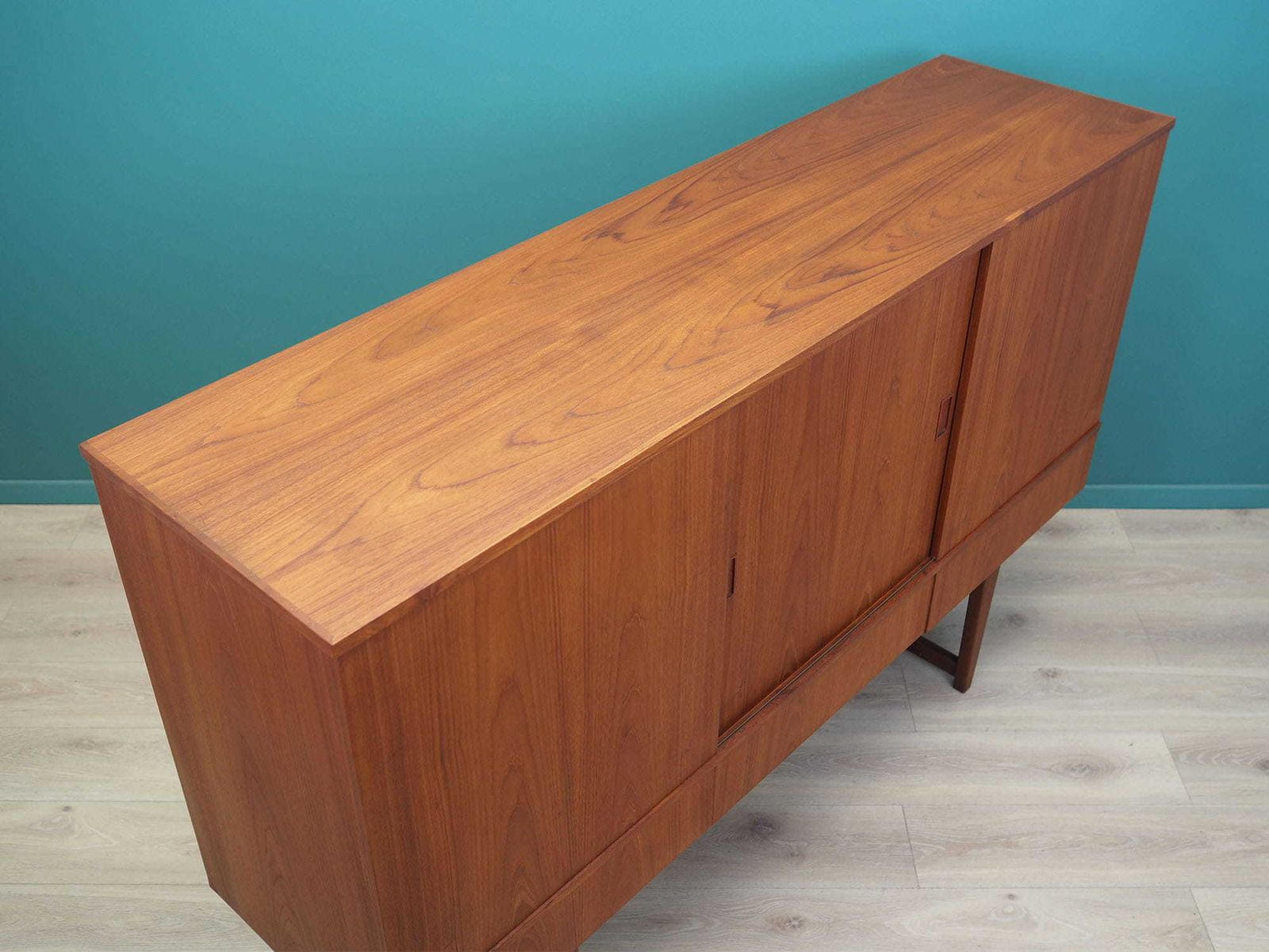 Teak Highboard, Danish Design, 1960s, Production: Denmark photo vinterior