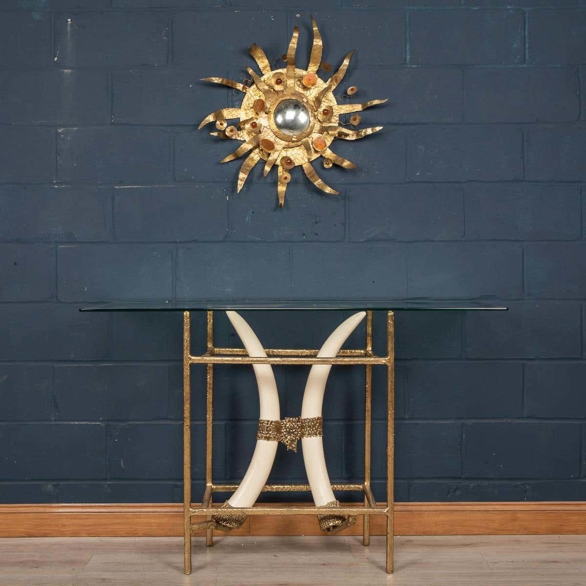 20th Century French Resin Tusk Console, Henri Fernandez, C.1970 photo furniture