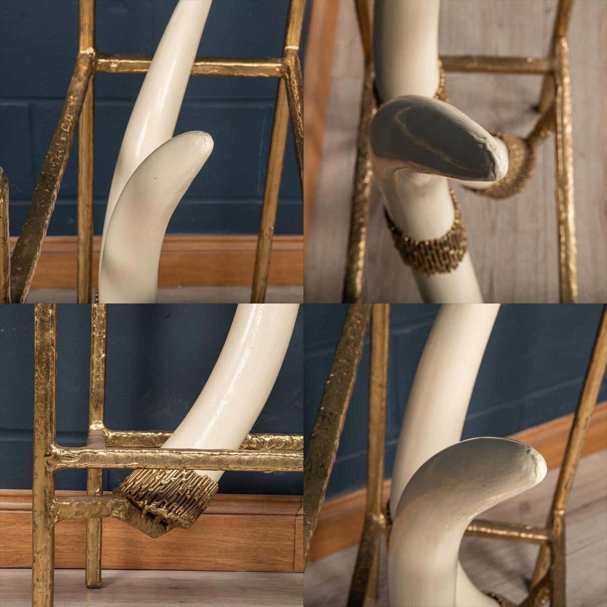 photo furniture 20th Century French Resin Tusk Console, Henri Fernandez, C.1970