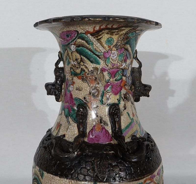 Pair Of Nankin Porcelain Vases, China, Late 19th Century photo Home Decor