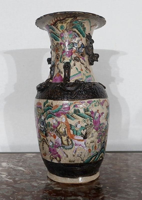 875.5 Pair Of Nankin Porcelain Vases, China, Late 19th Century photo