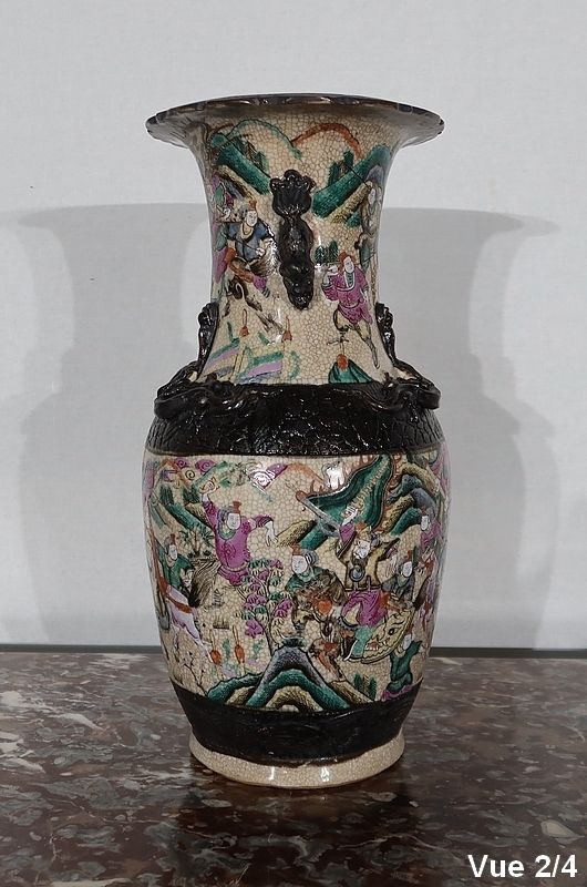 photo buy Pair Of Nankin Porcelain Vases, China, Late 19th Century
