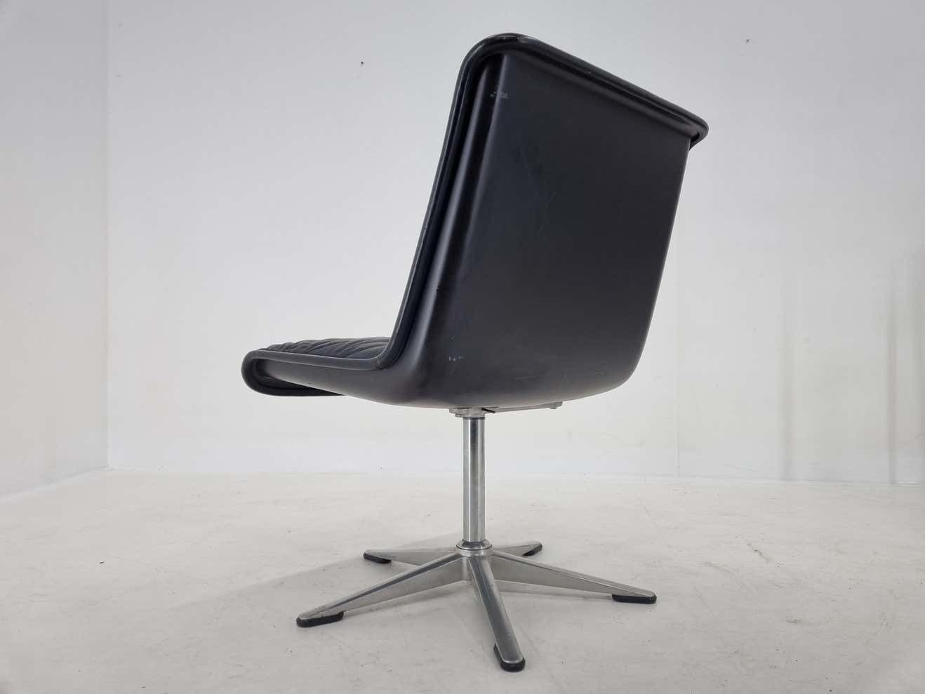 Mid Century Leather Desk Chair Delta Wilkhahn, 1970s photo buy