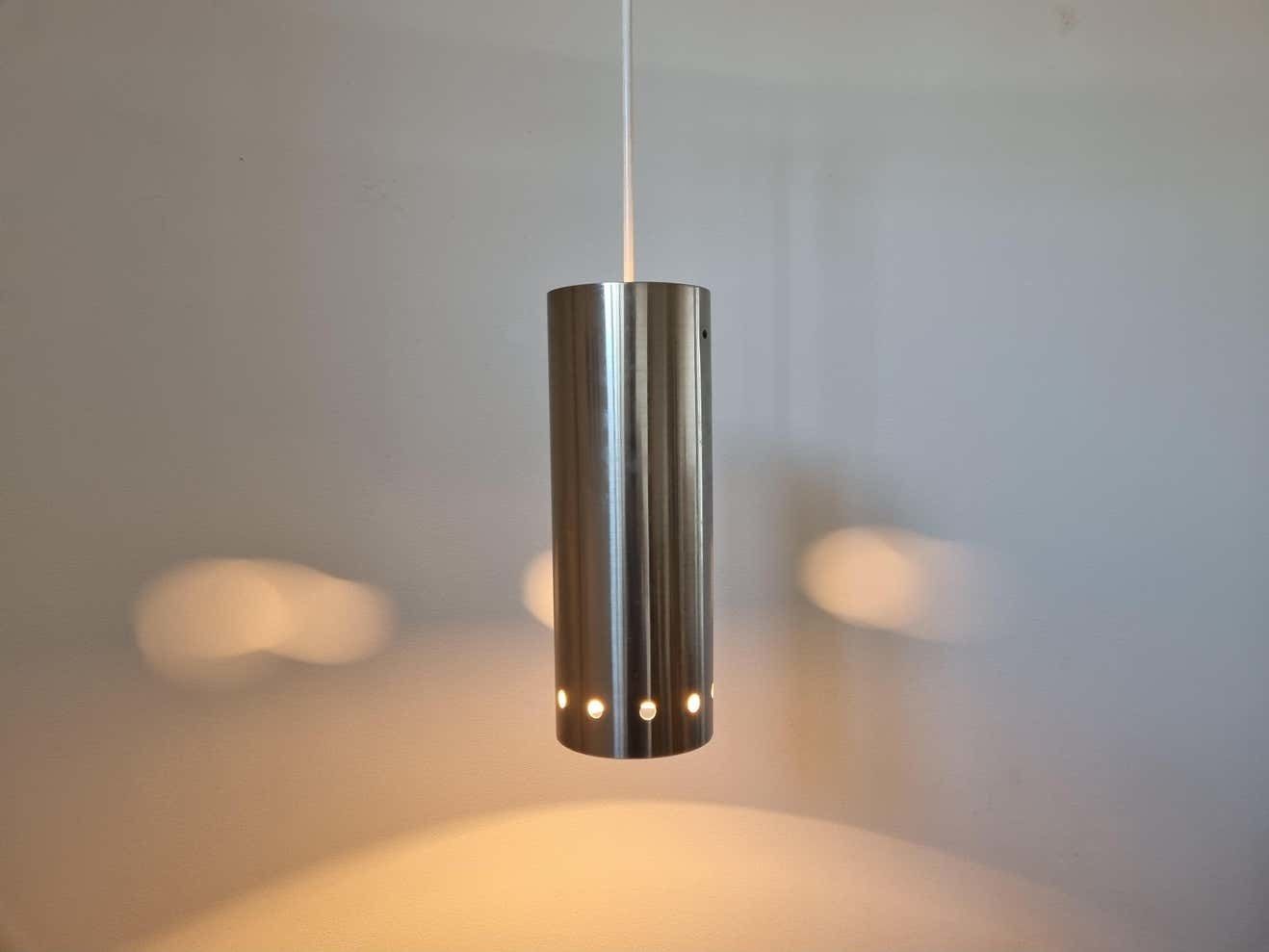 Set Of Three Chrome Mid Century Pendants, Denmark, 1970s photo Lighting