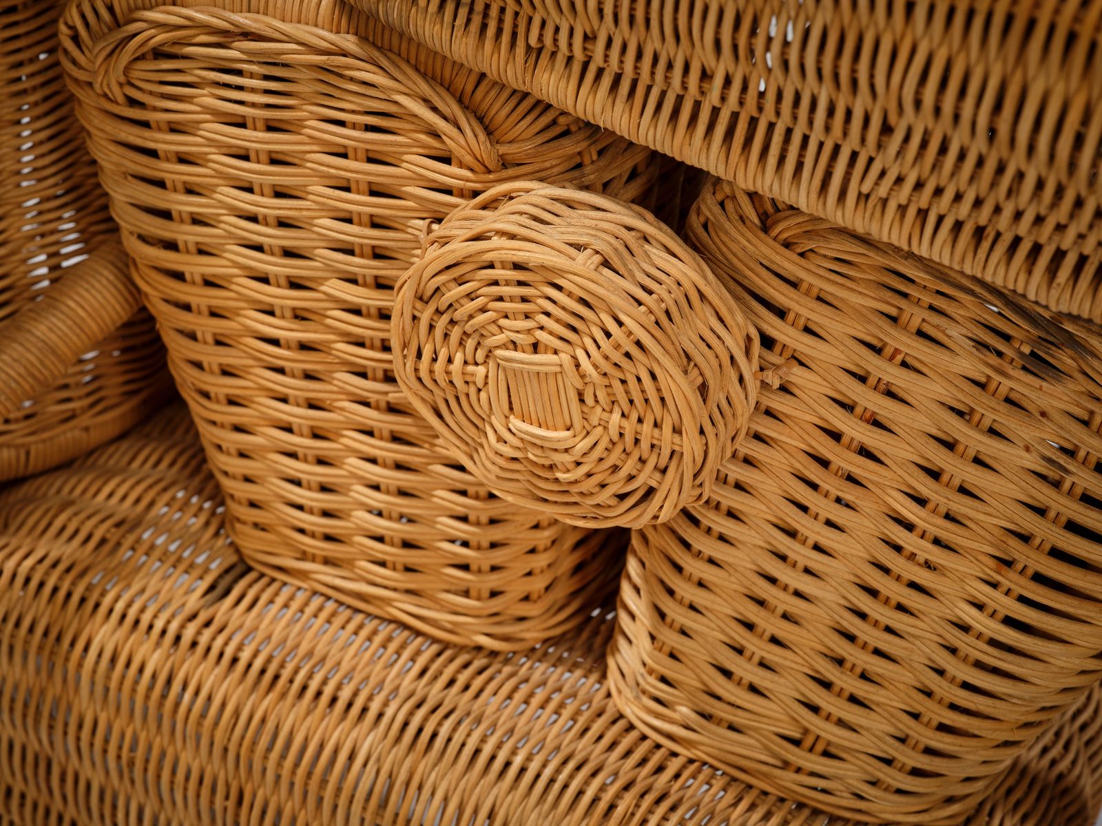 3495.0 Full Size Vintage Rattan, Bamboo And Wicker Harley Davidson 'Moto' Motorcycle Circa 1980s By Tom Dixon For Habitat. 2 Available photo