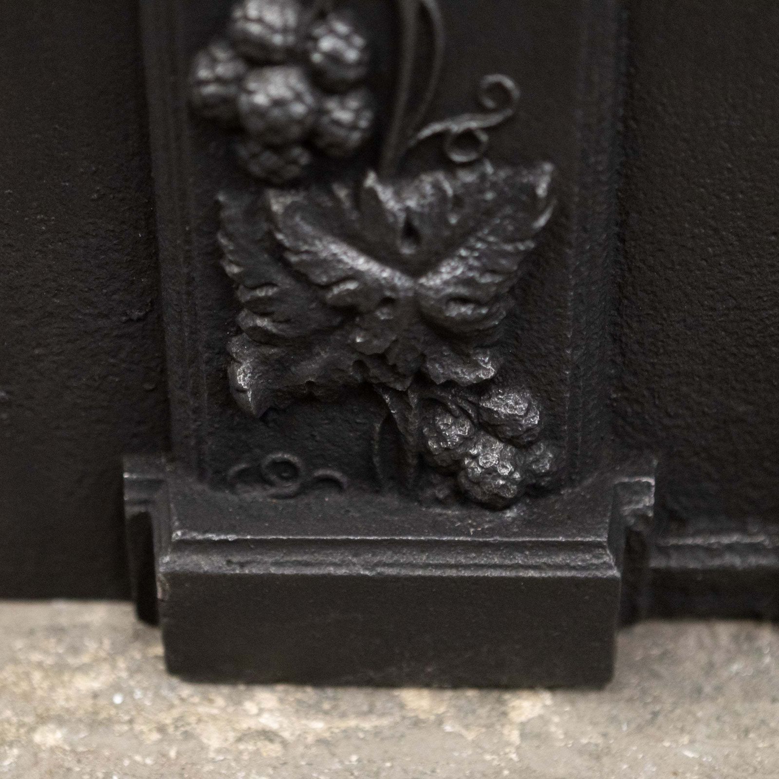 Antique Ornate Georgian Cast Iron Hob Grate Insert photo vintage