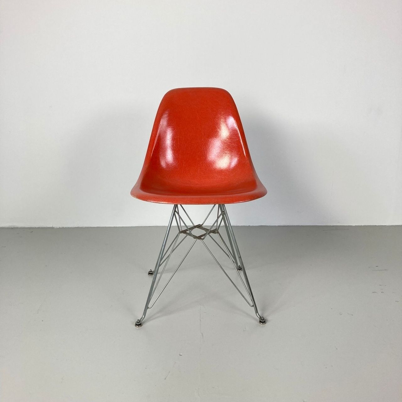 Eames Herman Miller Dsr Side Chair In Orange photo furniture