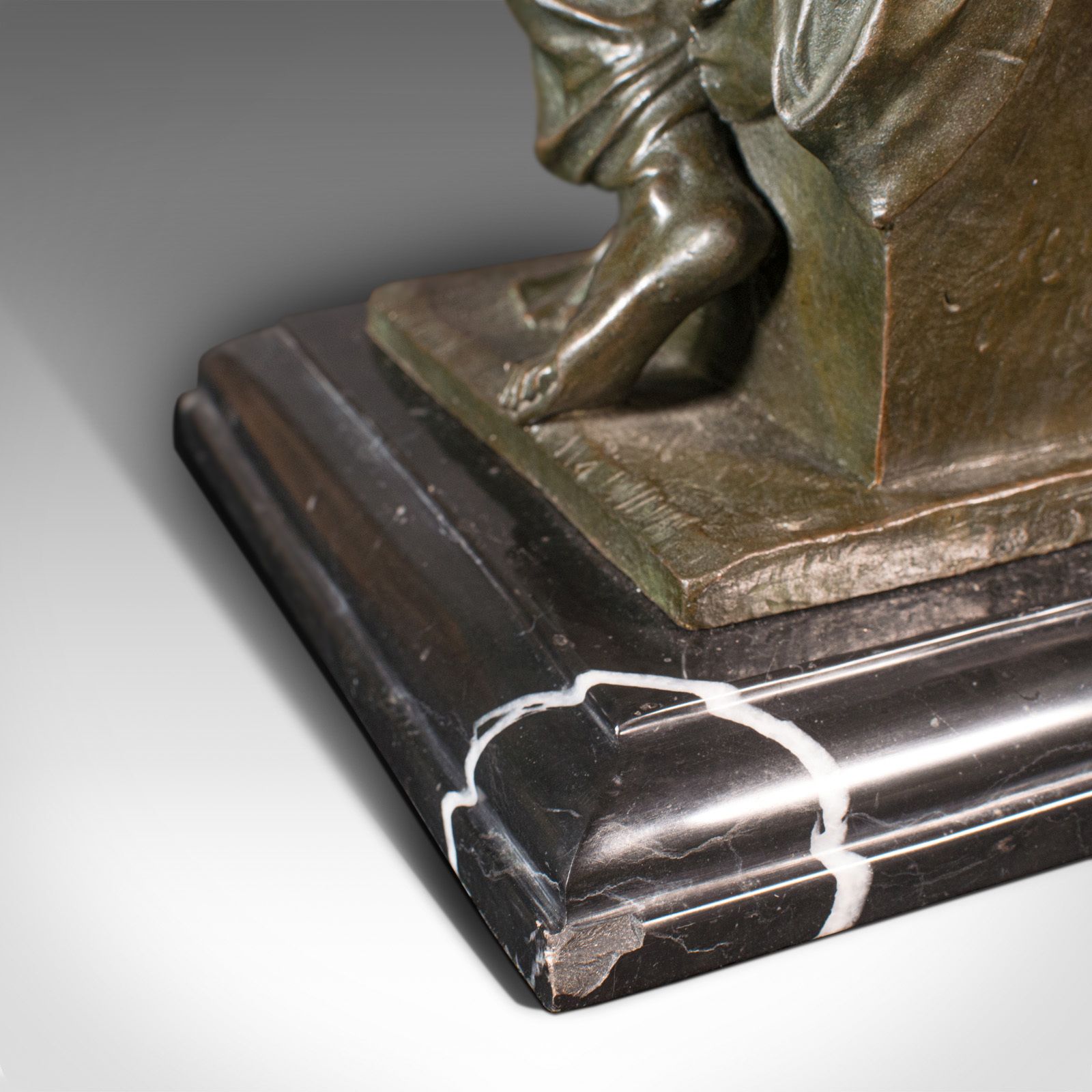 photo furniture Vintage Decorative Figure Of Moses, English, Bronze, Statue, After Michelangelo
