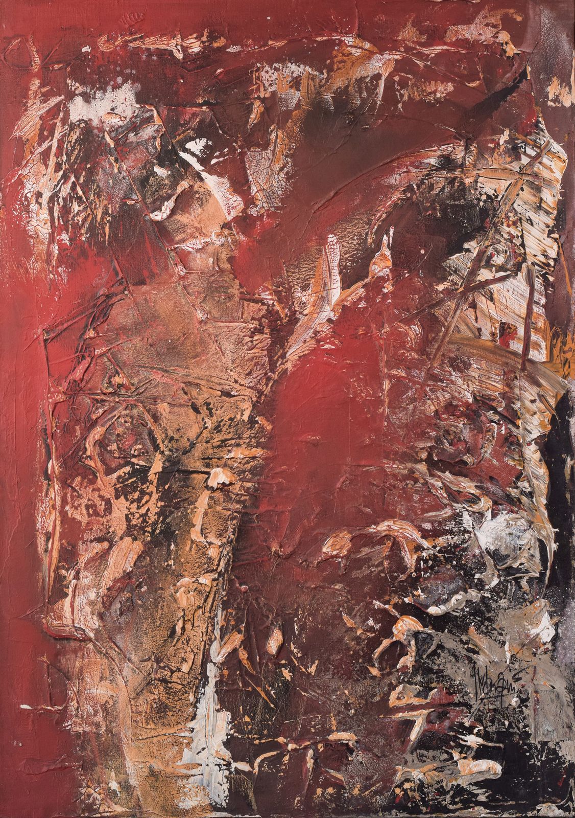 Abstract Schilderij Getiteld 'Scattered Anatomy'