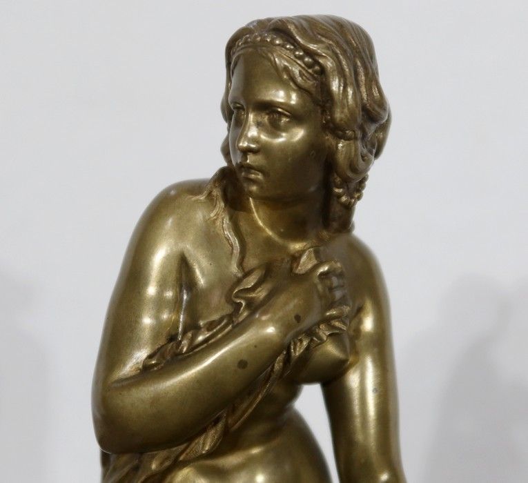 Bronze Of A Bather, By A. Carrier Belleuse, Mid 19th Century photo Home Decor