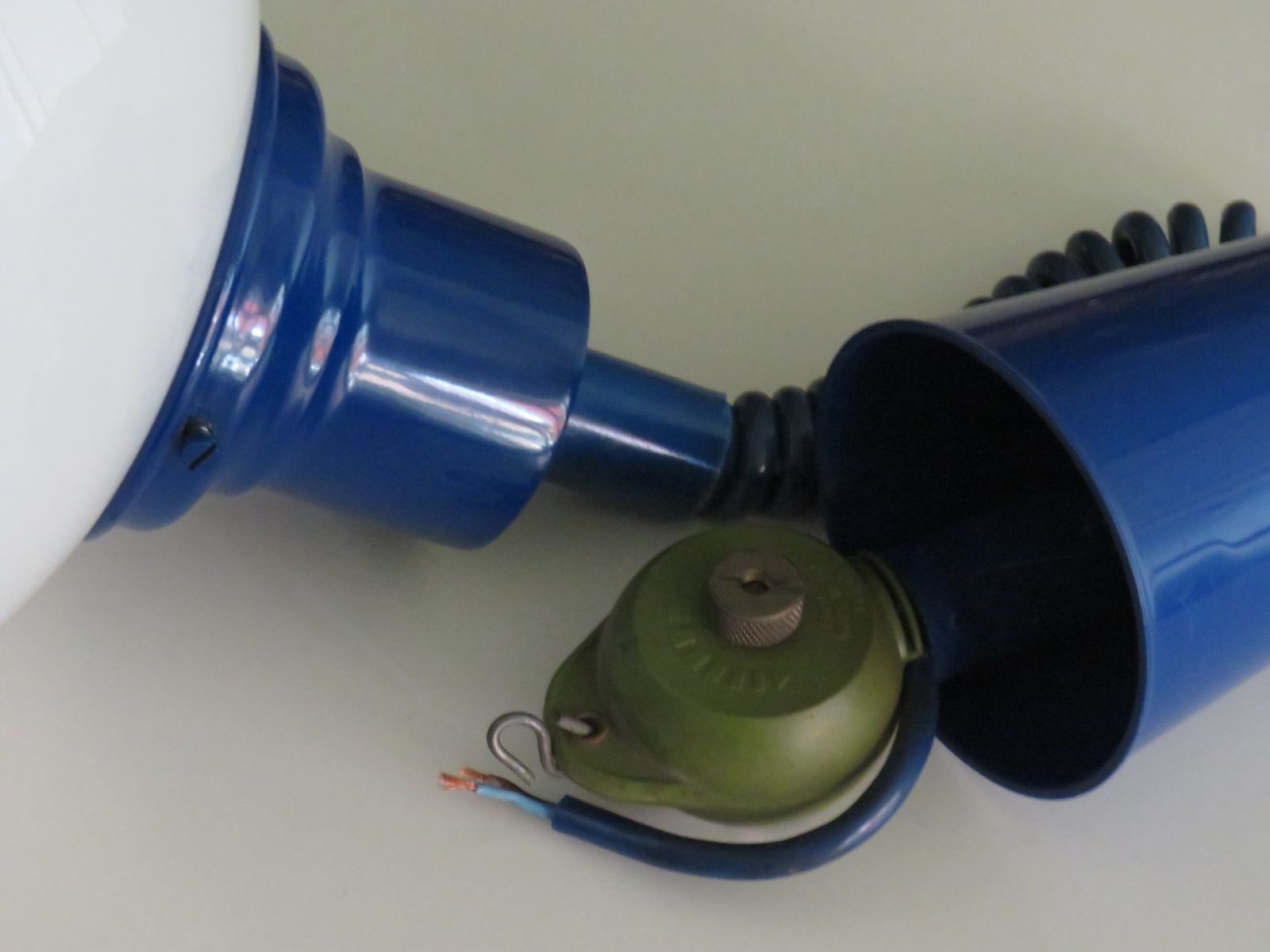 Pendant In Opaline Glass, Germany 1970s photo Lighting