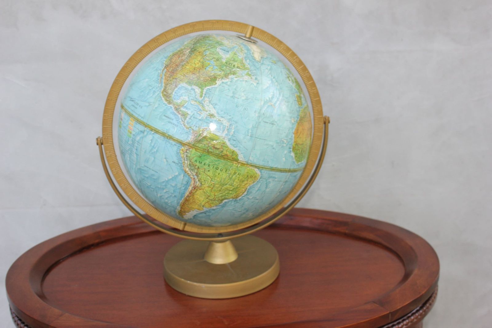World Earth Desktop Globe Geographic Sphere Map Metal Base Library Office, 360 Degree Rotary, Classroom Decor. photo for sale