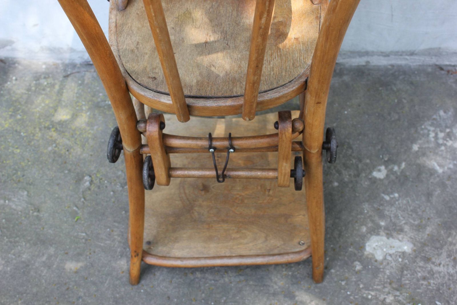 30s Children's High Chair Convertible With Folding Mechanism, Metamorphosis Baby Chair, Victorian Movie Or Photo Props photo Furniture