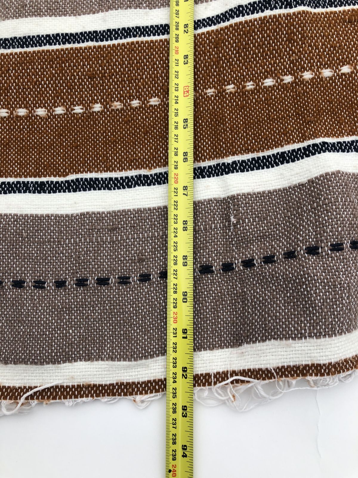 Large Handmade (#2) Striped Vintage Bohomian Algerian Berber Rug   238 X 159cm photo for sale