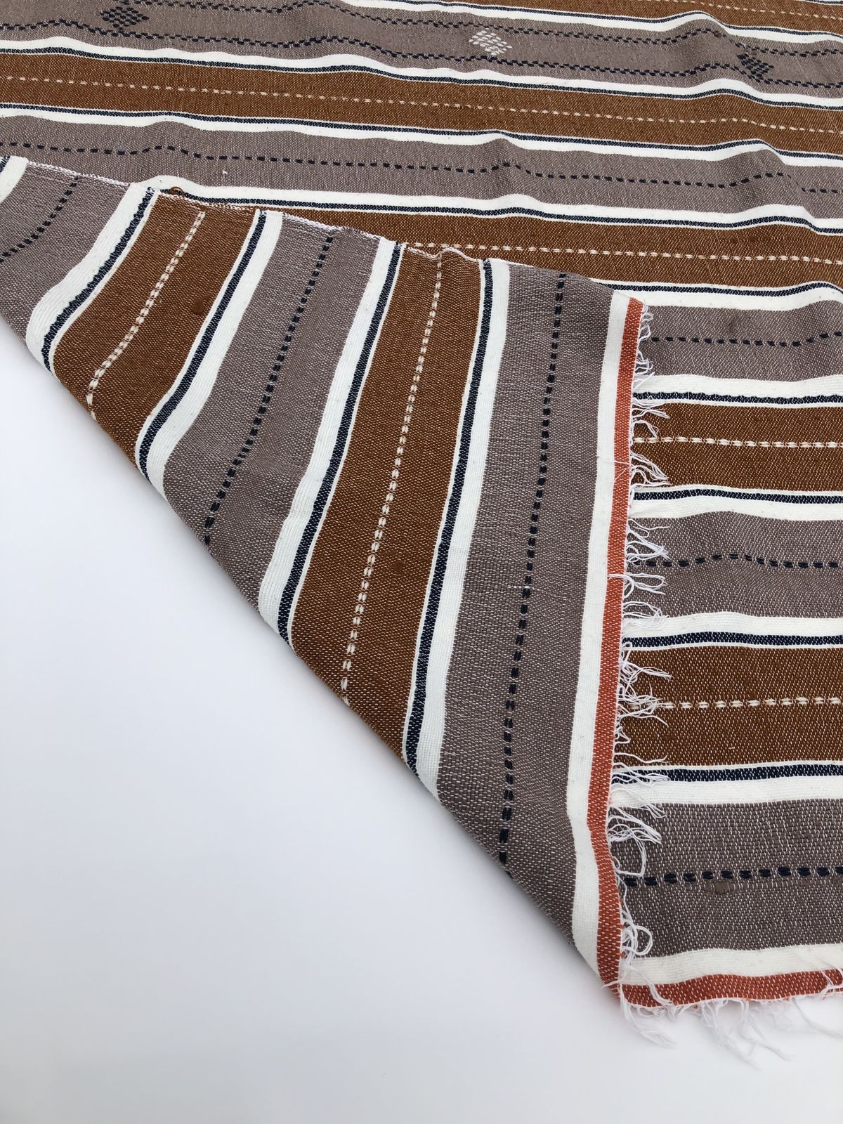 Large Handmade (#1) Striped Vintage Bohemian Algerian Berber Rug   242 X 154cm photo Textiles