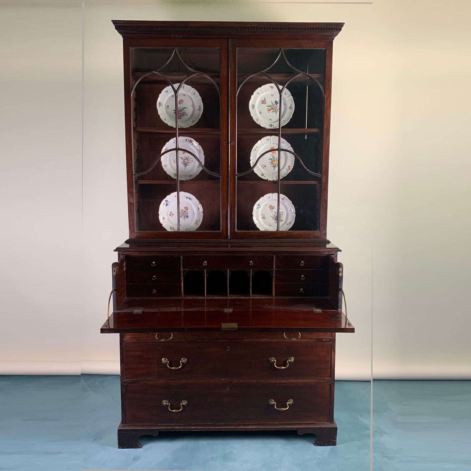 Georgian Secretaire Bookcase, 18th Century And Earlier photo furniture