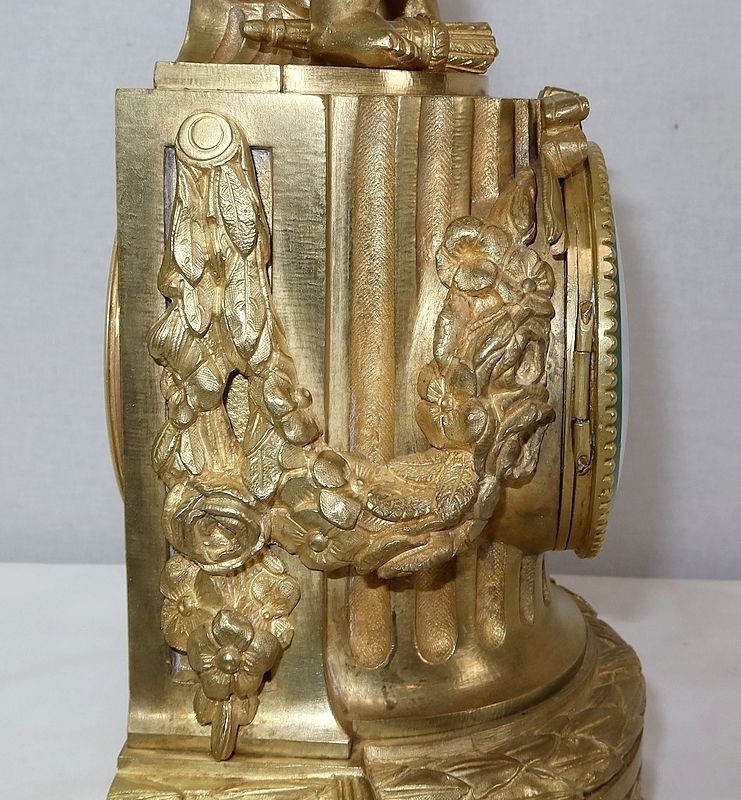 3440.2 Gilt Bronze Clock, Louis XVI Style, Napoleon III Period, Mid 19th Century photo