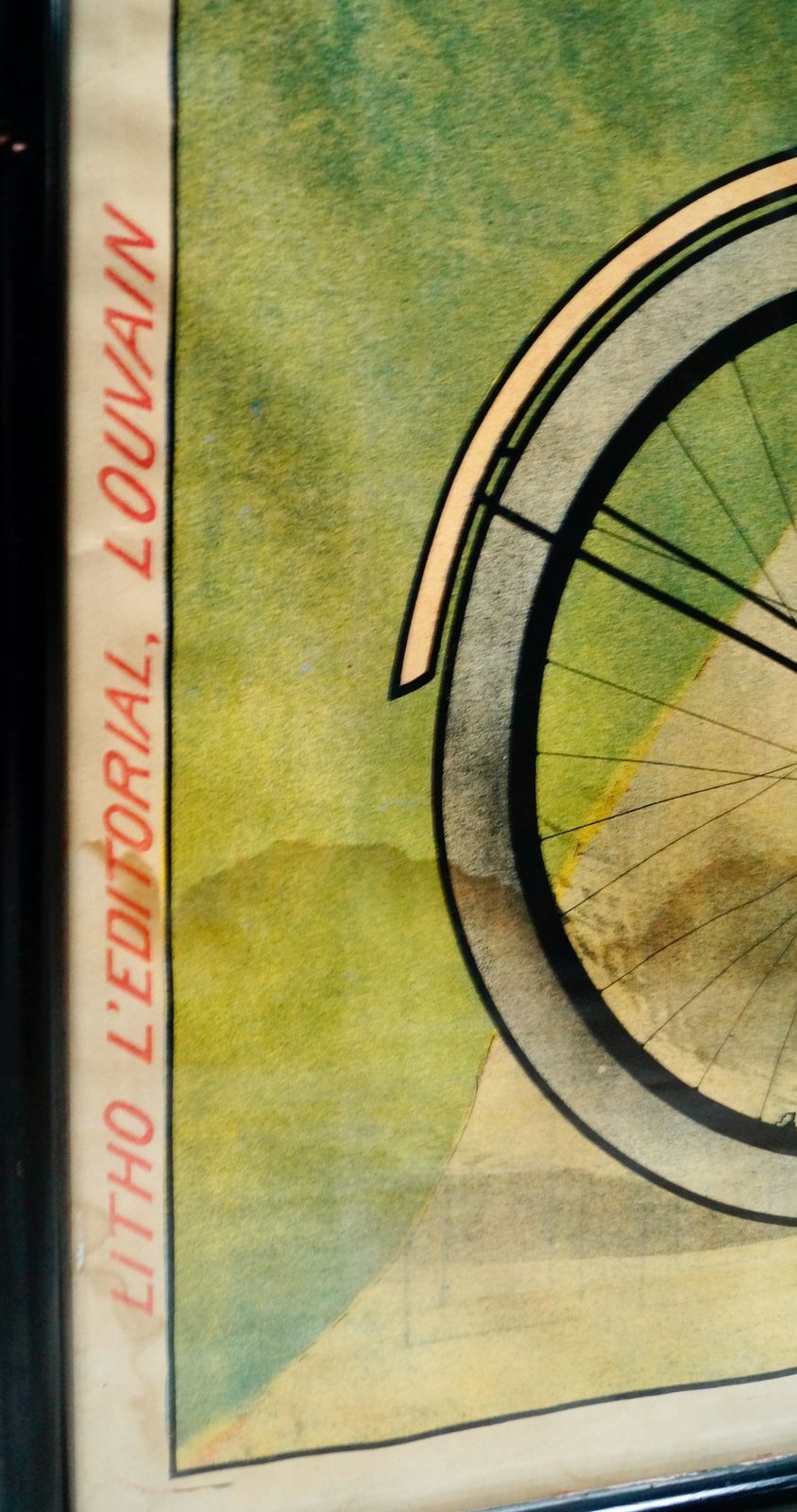 Antique French “Soleil Cycles” Advertising Poster photo 1200.0