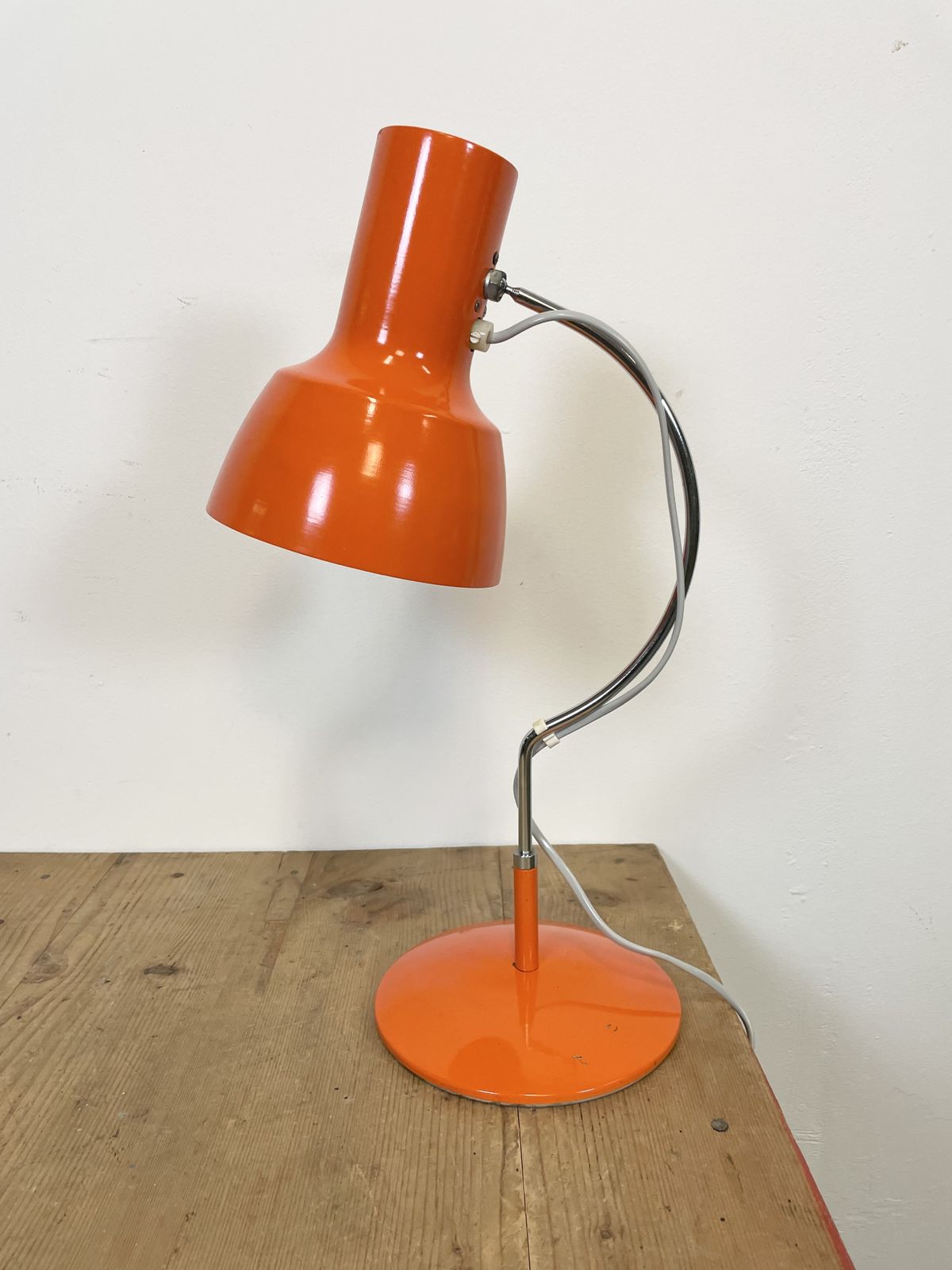 Orange Table Lamp By Josef Hurka For Napako, 1960s photo vintage