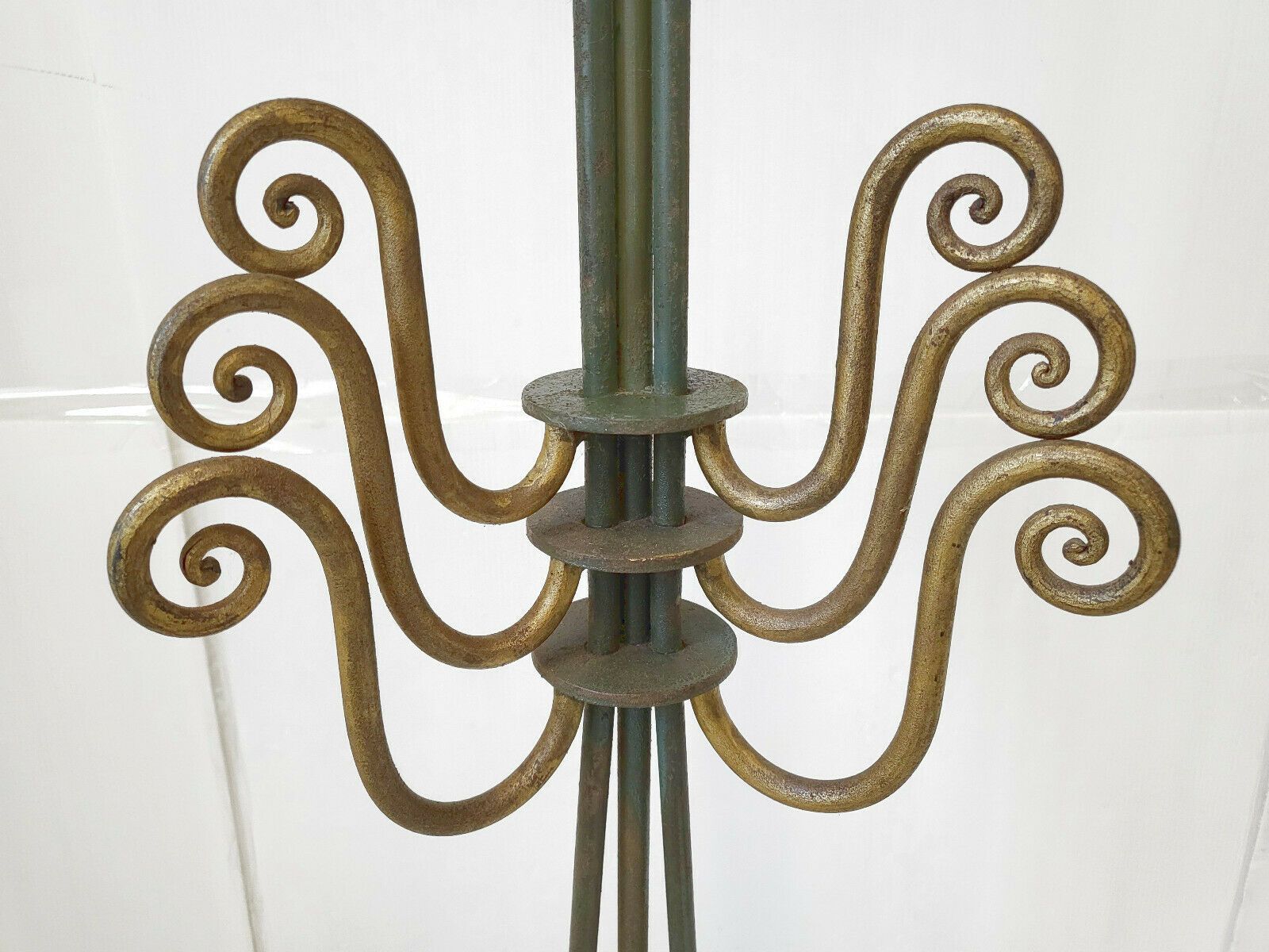 Rare Vintage 1940 French Floor Lamp By Rene Prou 40s 1940s Metal & Wood photo Lighting