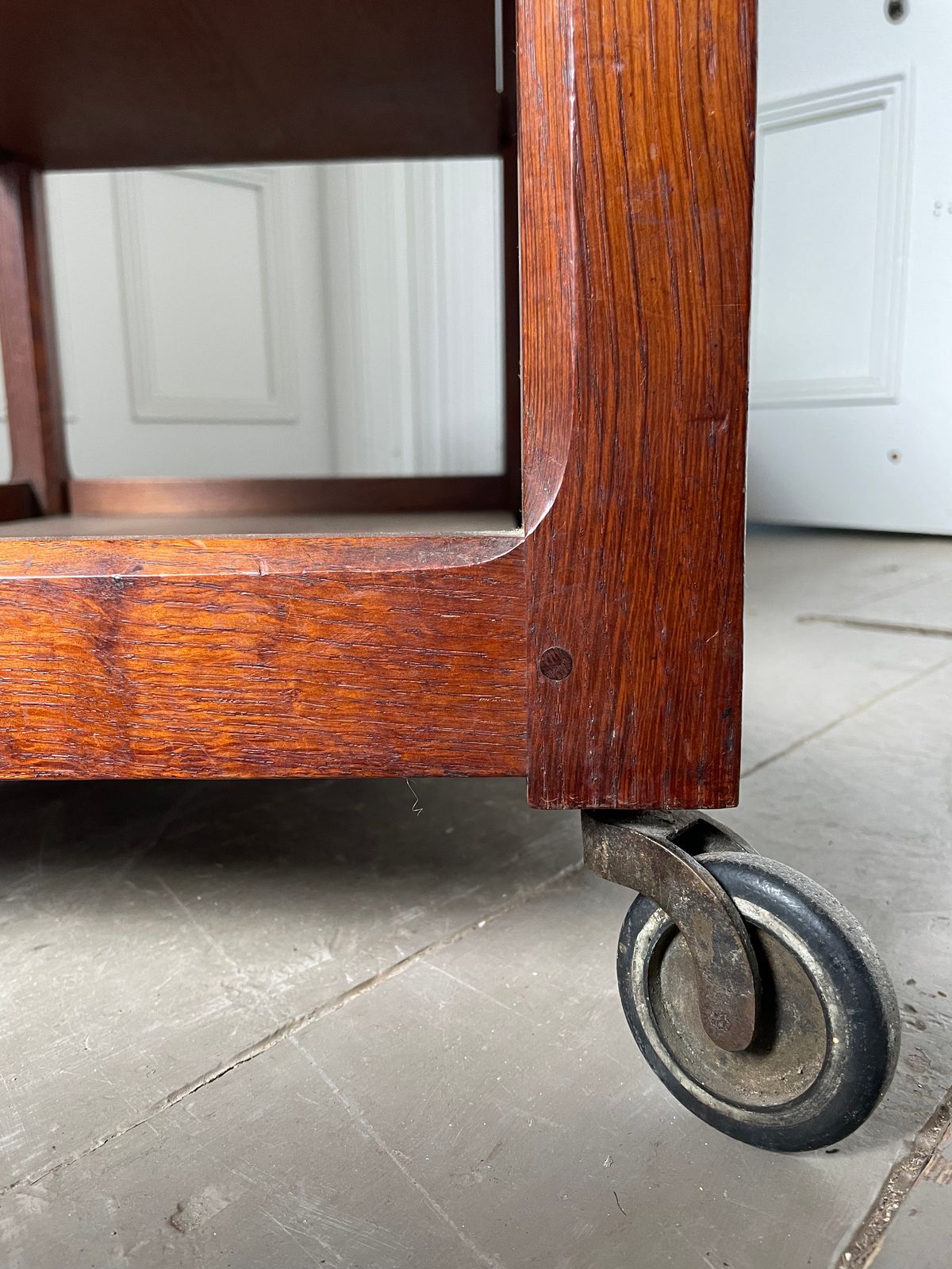 Stanley Webb Davies Oak Bar Cart photo vintage