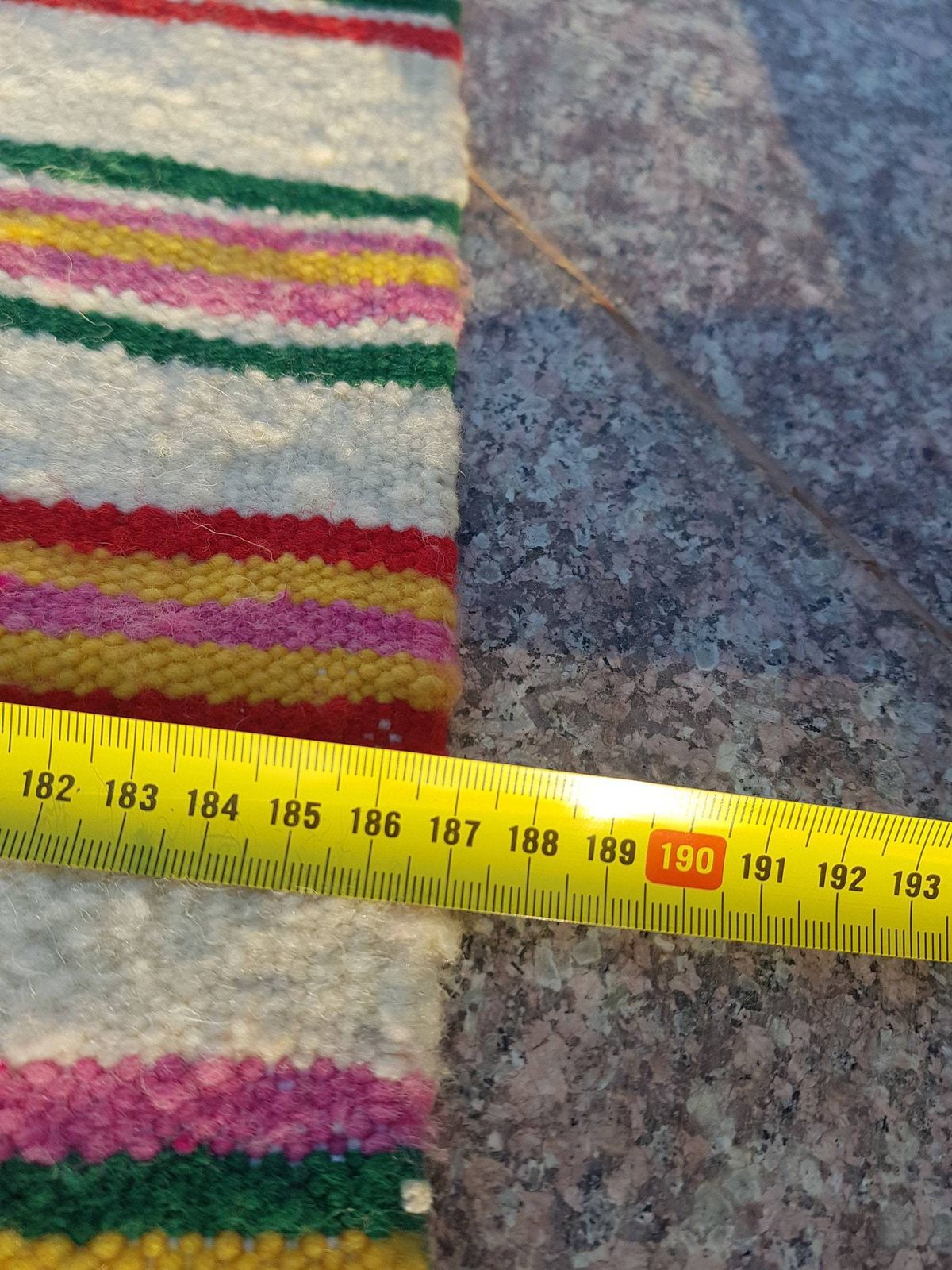 Xxl Handmade Striped Vintage Berber Area Rug    Algerian Ethnic Bohemian Carpet 422 X 187cm photo vinterior