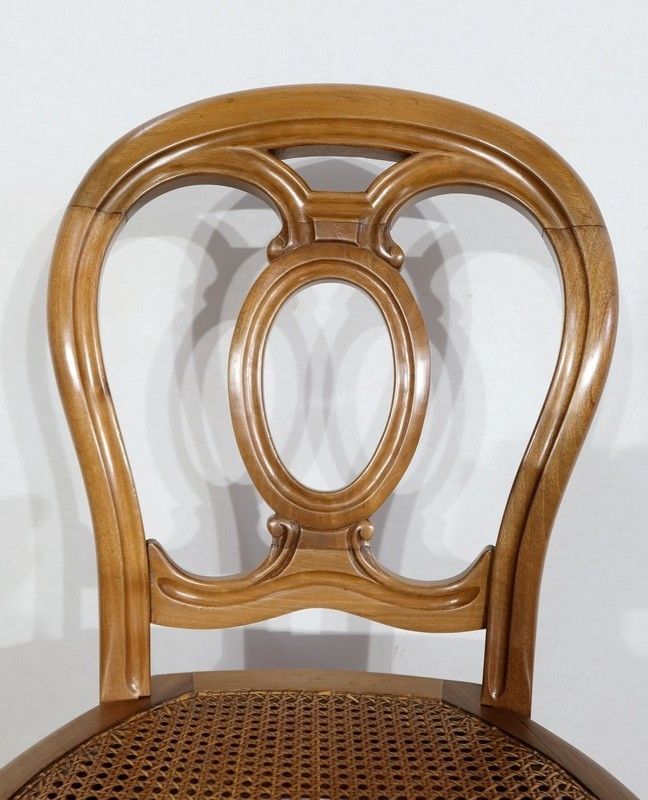 Set Of 5 Solid Walnut Chairs In The Louis XV Style, Napoleon III Period   Mid 19th Century photo buy