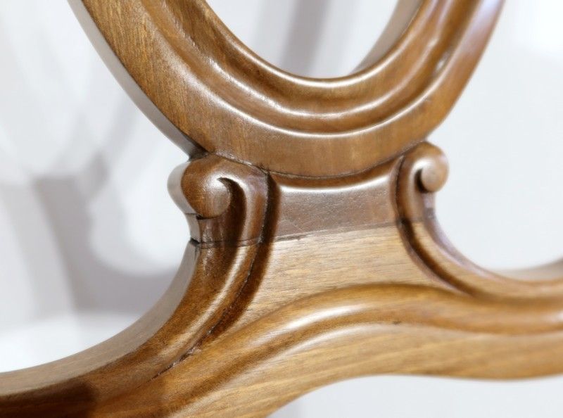 2628.56 Set Of 5 Solid Walnut Chairs In The Louis XV Style, Napoleon III Period   Mid 19th Century photo