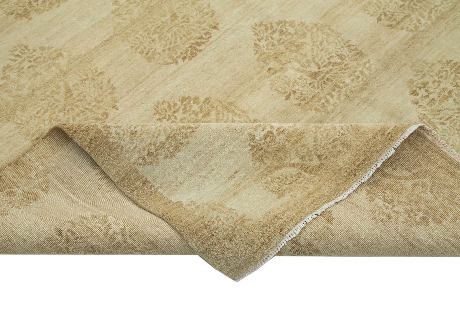 Oriental Handmade 2000s 180 Cm X 261 Cm Beige Wool Oushak Area Rug photo Textiles