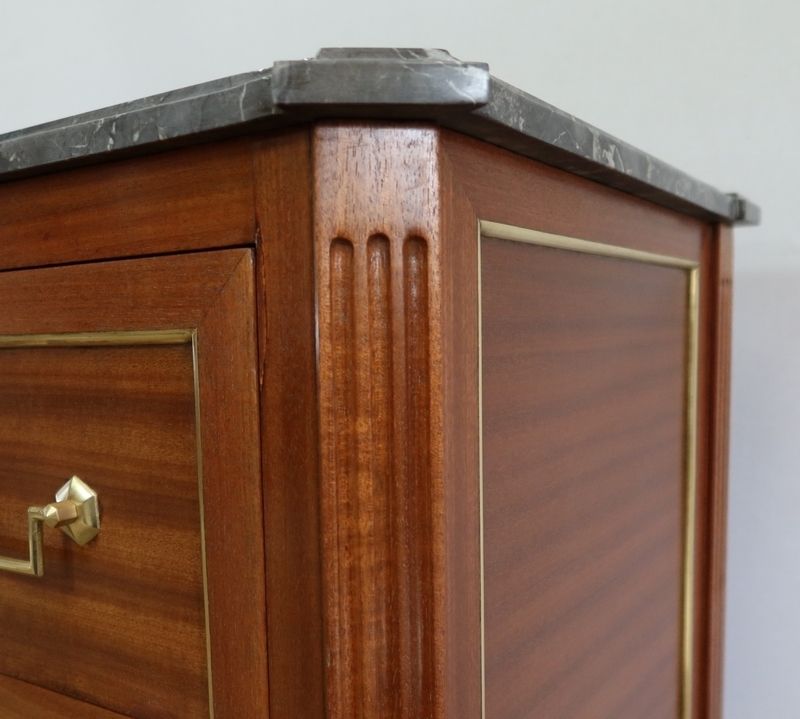 Furniture Mahogany Commode Louis XVI Style, 2nd Part Of The 19th Century photo