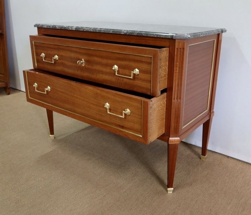 photo vinterior Mahogany Commode Louis XVI Style, 2nd Part Of The 19th Century