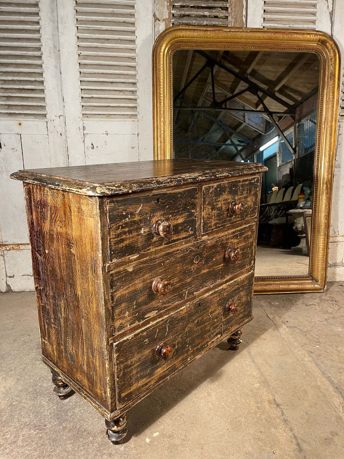 A Beautiful Antique Original Georgian Provincial Chest Of Drawers Circa 1830 photo Furniture