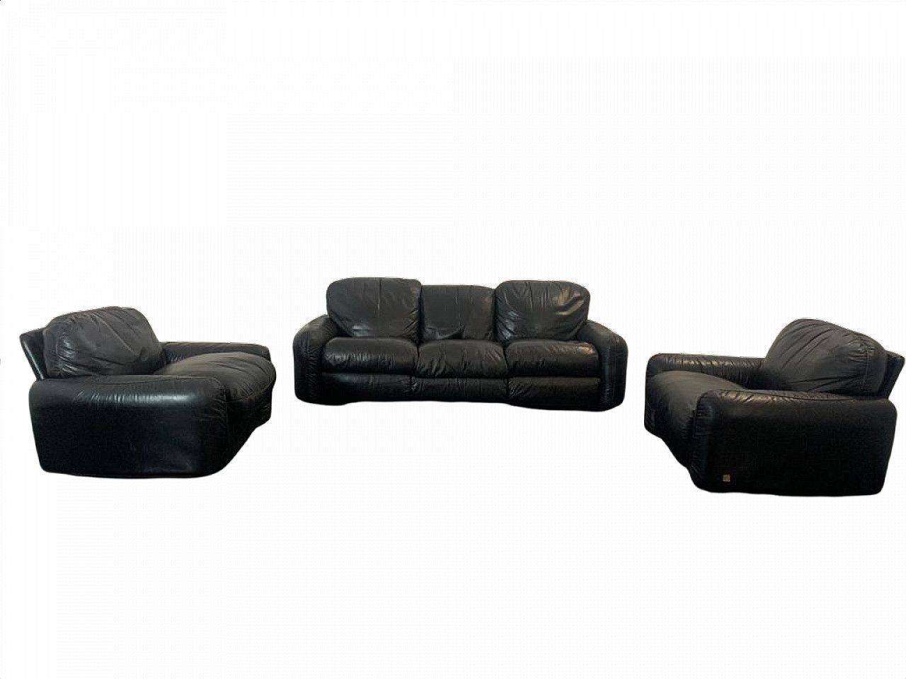 Sofa And Pair Of Armchairs Piumotto By Arrigo Arrighi For Busnelli, 80s