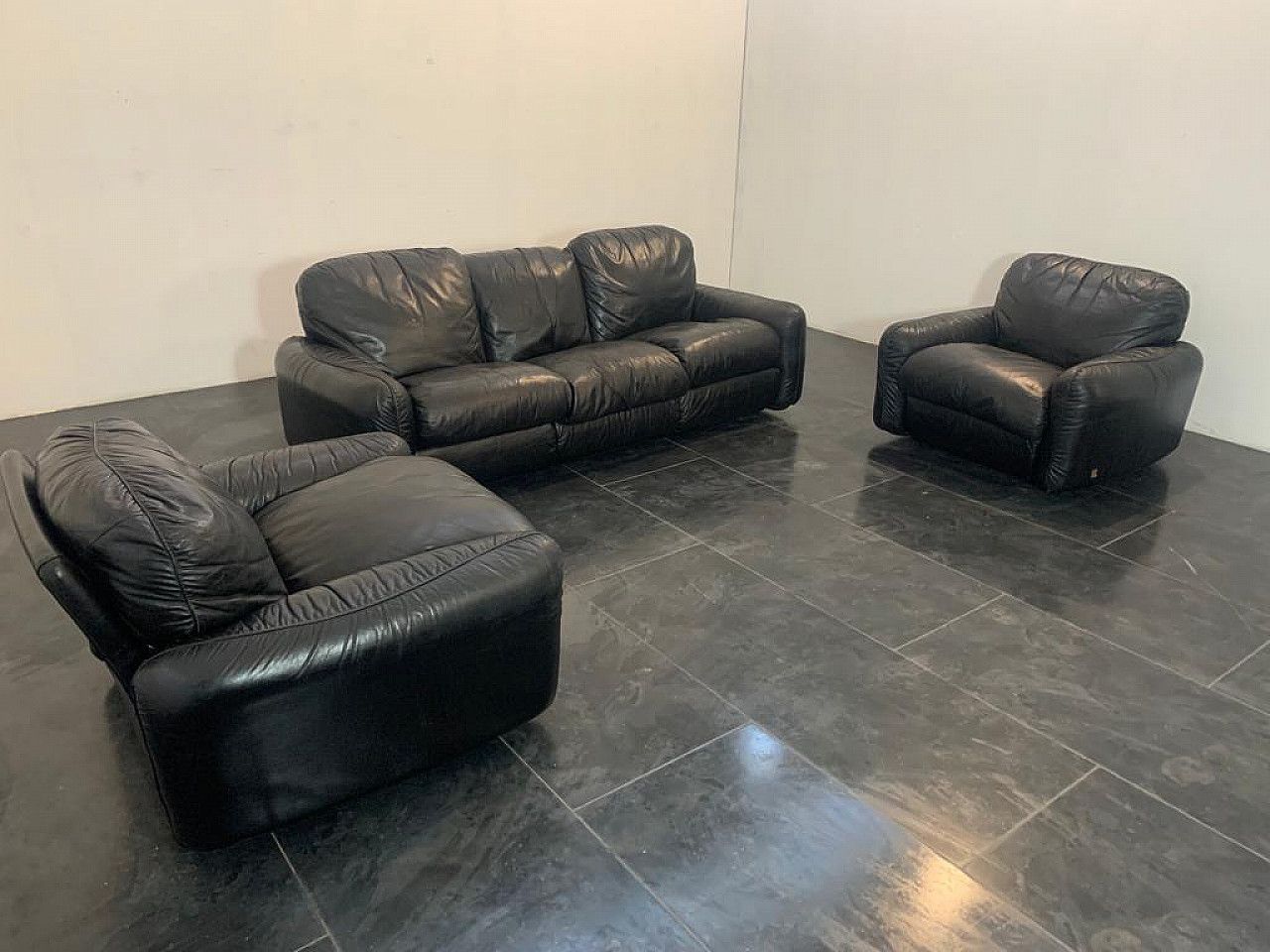 Sofa And Pair Of Armchairs Piumotto By Arrigo Arrighi For Busnelli, 80s photo Furniture