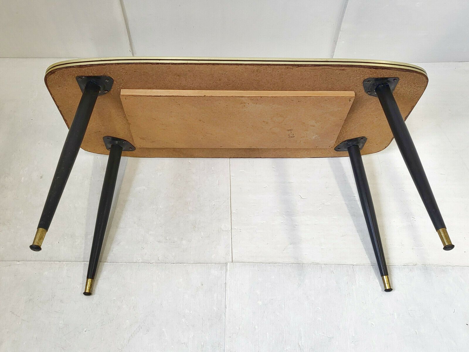 Table Basse Aux Oiseaux 1960 Vintage En Bois Verre & Formica 60s 1960s Annees 60 photo buy