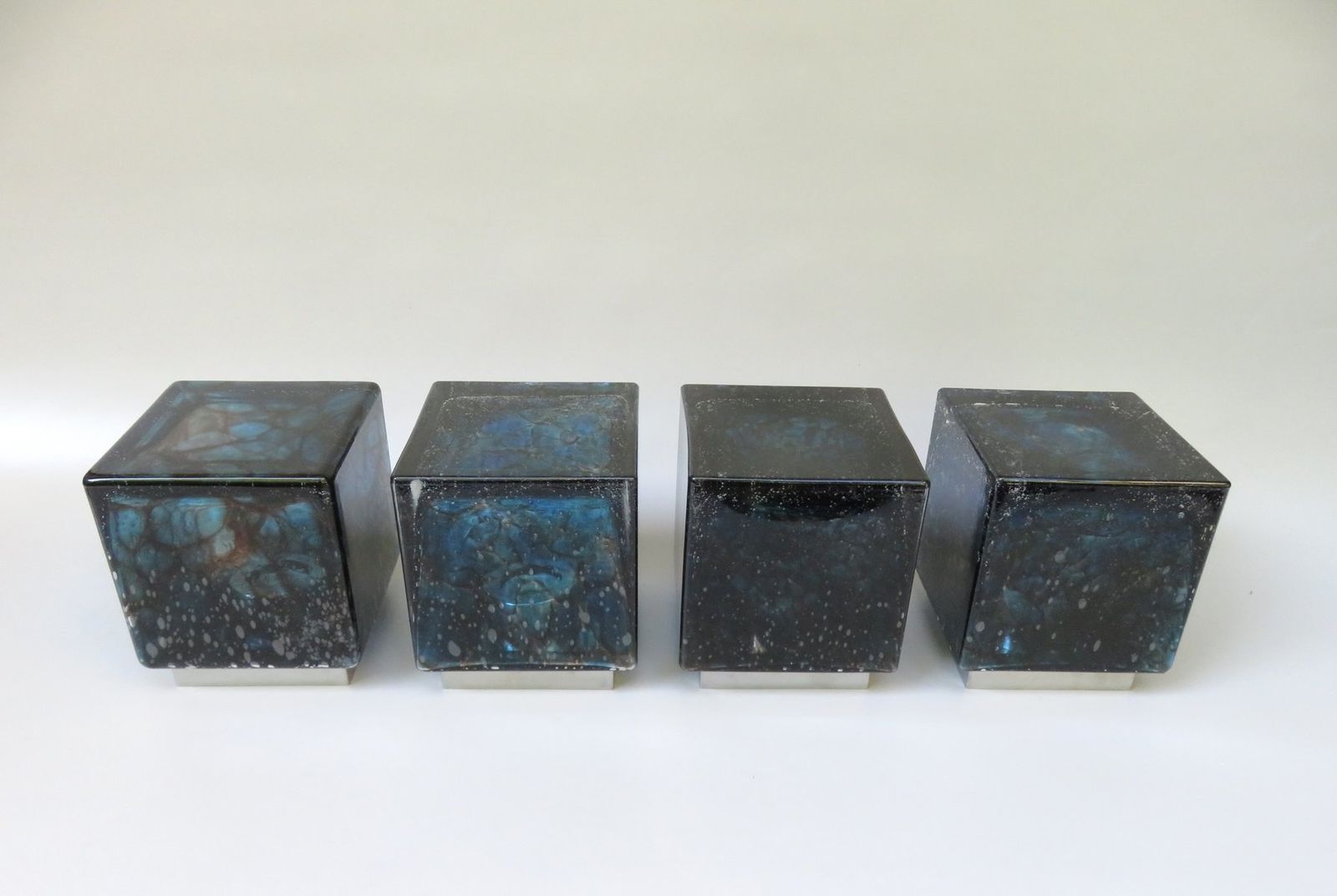 Blue Murano Glass Ceiling Lights From Limburg, 1960s, Set Of 4 photo 5335.45