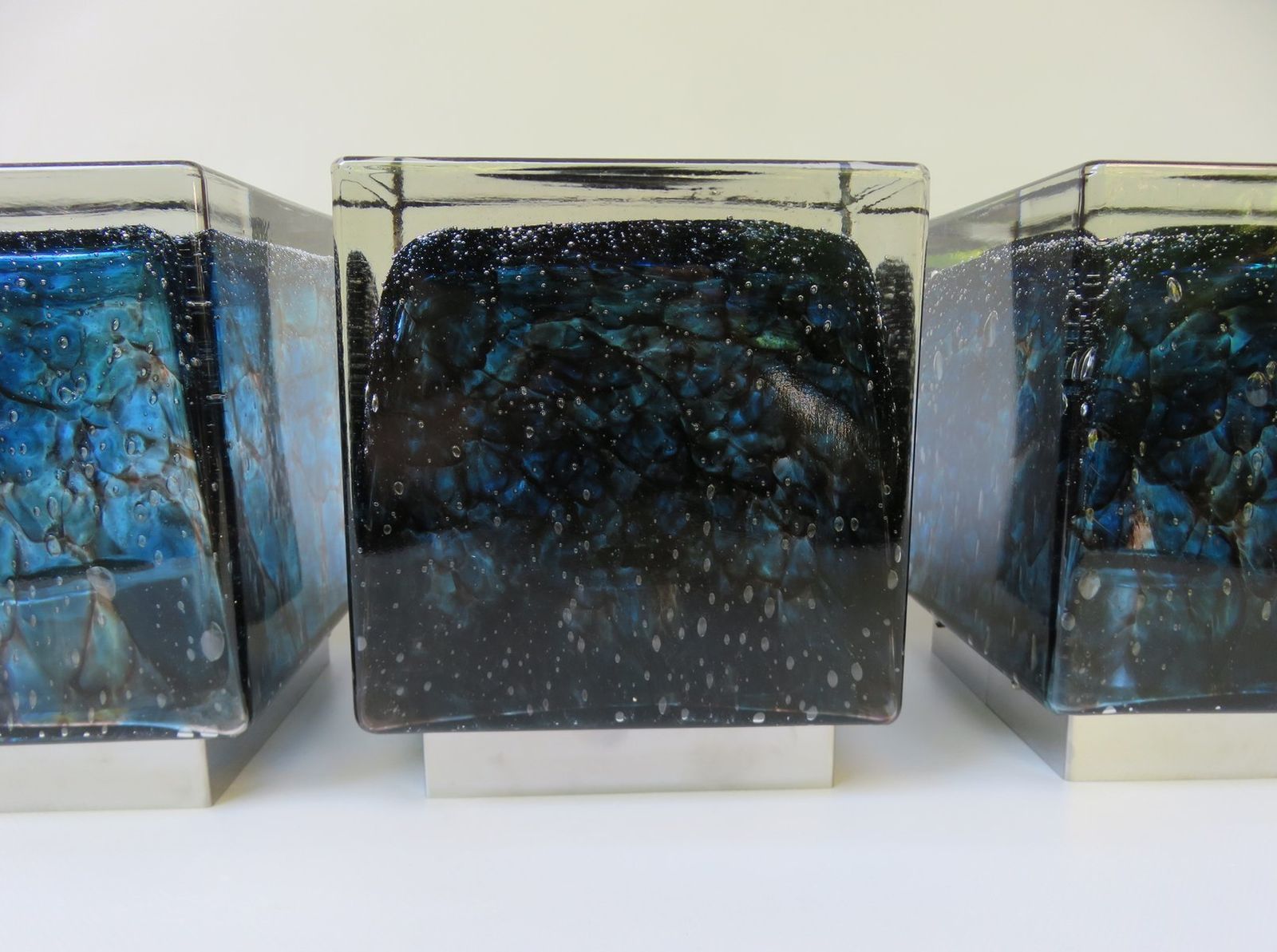 photo buy Blue Murano Glass Ceiling Lights From Limburg, 1960s, Set Of 4
