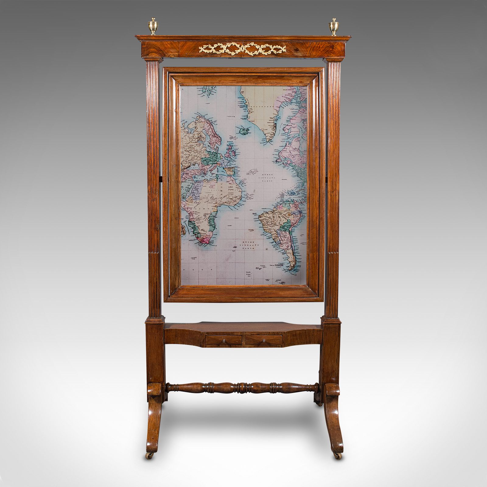 Antique Shop's Dressing Mirror, English, Walnut, Cheval, Retail, Regency, C.1820 photo Home Decor