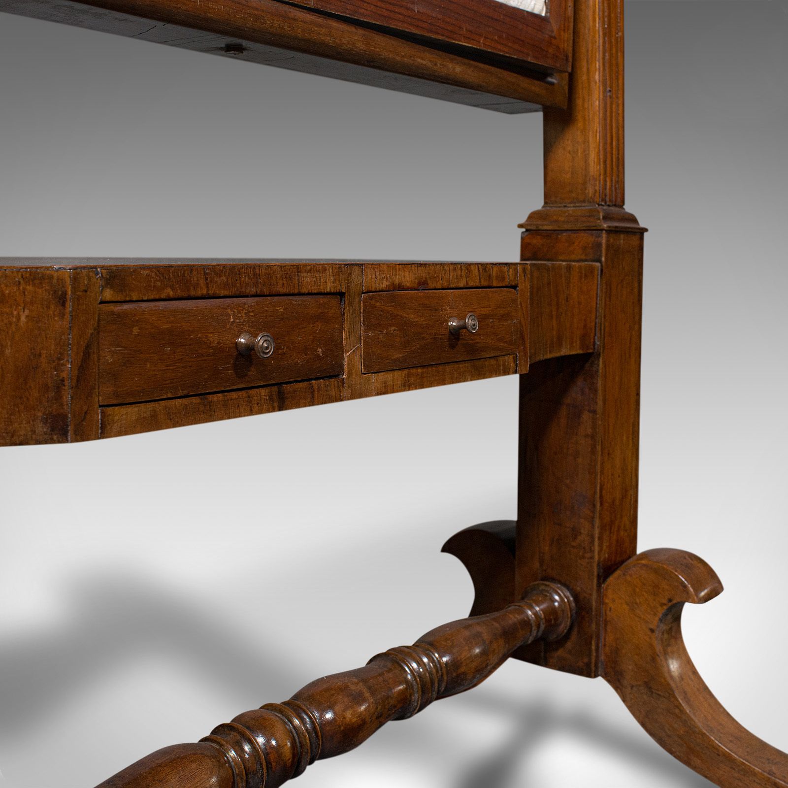 photo for sale Antique Shop's Dressing Mirror, English, Walnut, Cheval, Retail, Regency, C.1820