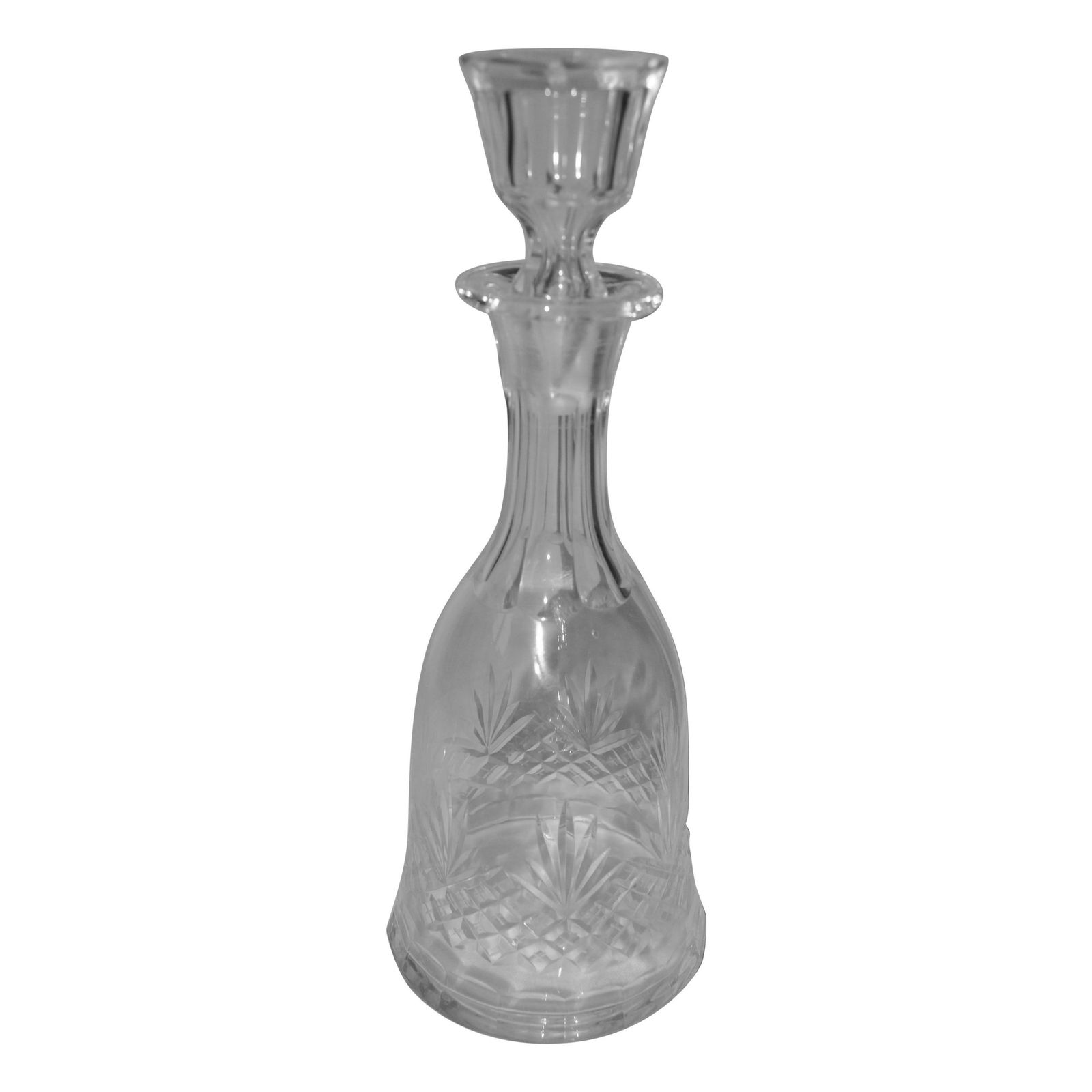 Old Polished Glass With Liqueur Glass Stopper