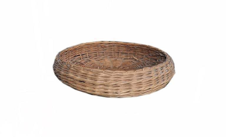 Round European Wicker Basket, 1940s photo 128.0