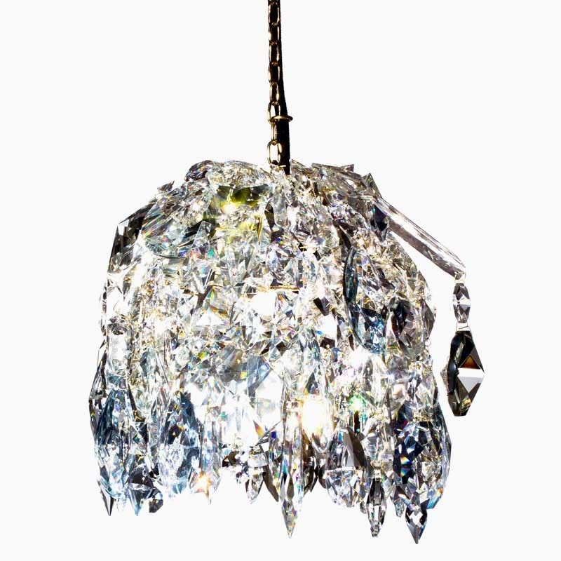 Crystal Pendant In Polished Brass photo for sale