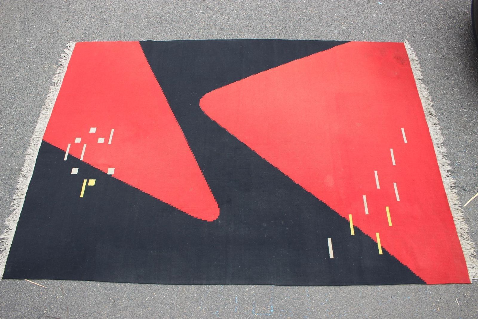 Design Organic Abstract Geometric Carpet Rug In Style Of Antonín Kybal, 1950s photo furniture