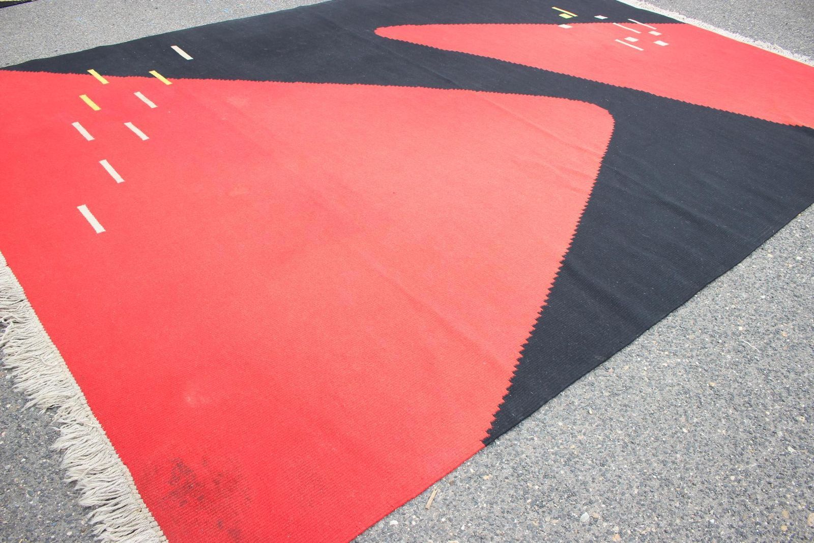 Design Organic Abstract Geometric Carpet Rug In Style Of Antonín Kybal, 1950s photo buy