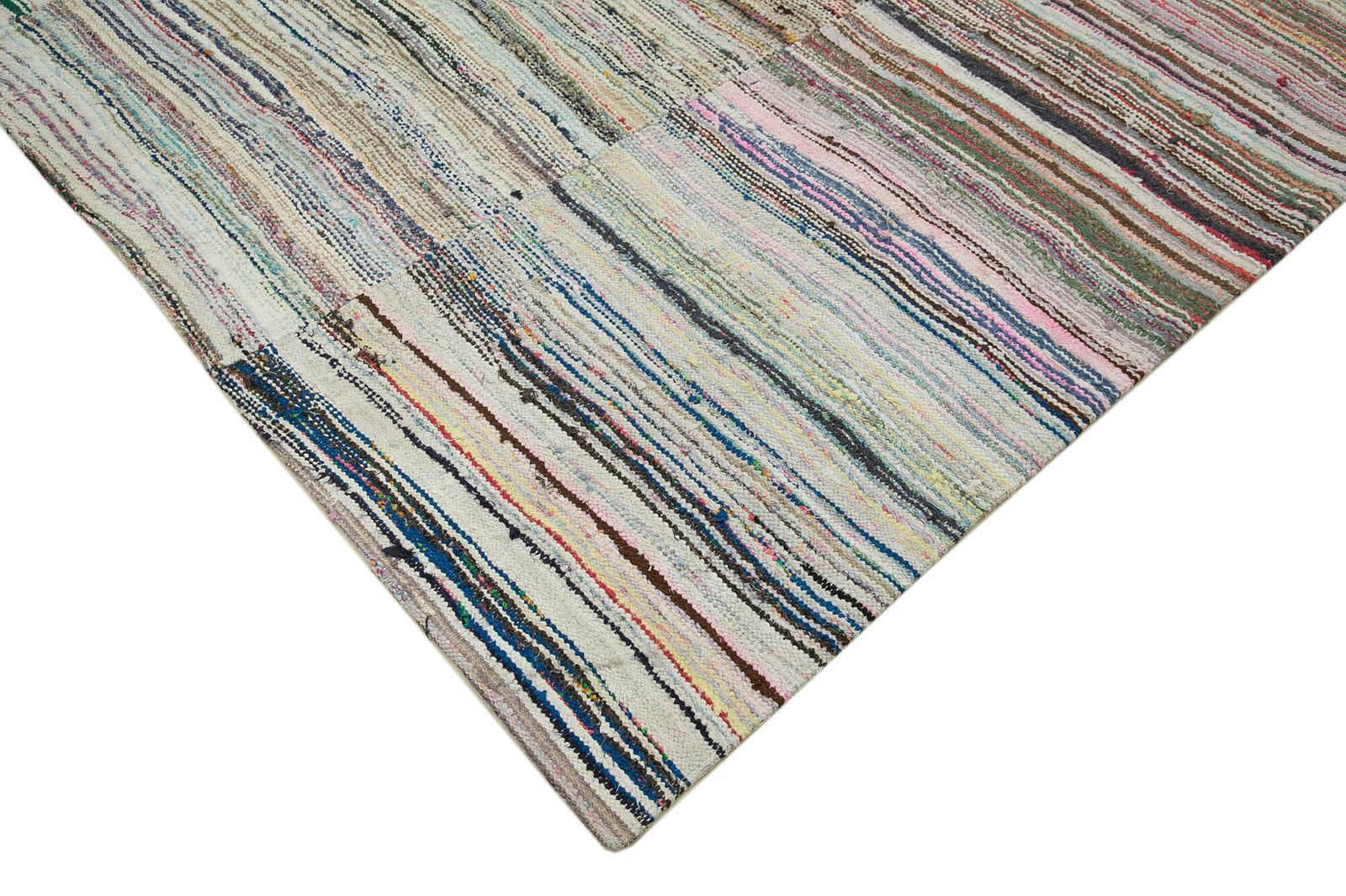 Turks handgemaakt ca. jaren 1960 290 cm x 343 cm veelkleurig tribaal patchwork kilim photo Textiel