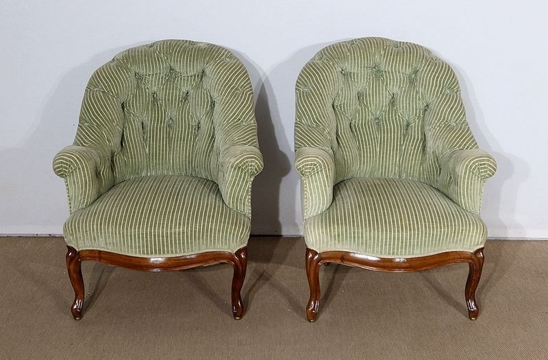 Pair Of Armchairs, Napoleon III Period, Mid 19th Century photo furniture